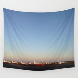 Sunset at the Airport Wall Tapestry