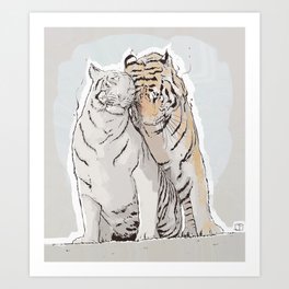 Tiger Love Art Print