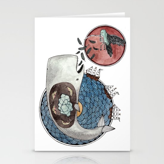 New Version Whale Stationery Cards