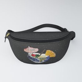 Tropical Coconut Cocktail in Space Fanny Pack