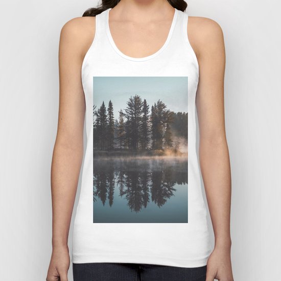 Foggy lake #society6 Unisex Tank Top