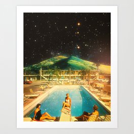 Galactic Pool Party Art Print