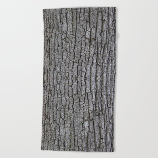 white oak bark Beach Towel
