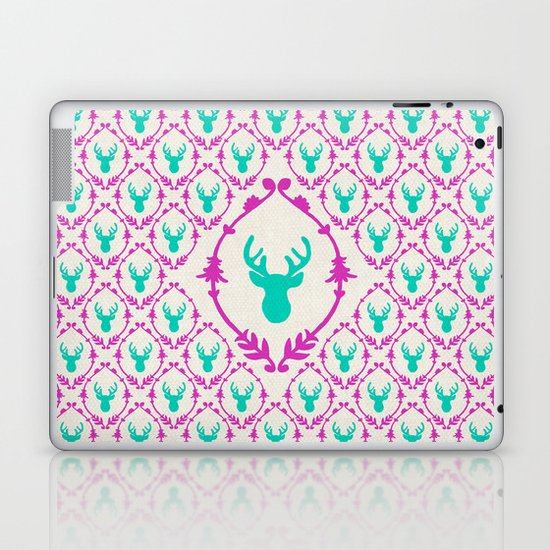 Oh Deer (teal) Laptop & iPad Skin