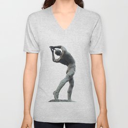 Olympic Discus Thrower Statue #2 #wall #art #society6 V Neck T Shirt