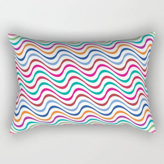 Rippling Colors Rectangular Pillow