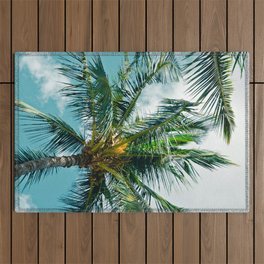 Niu Ololani Coconut Tree Hawaii Tropical Palm Trees Kaluaihākōkō Outdoor Rug