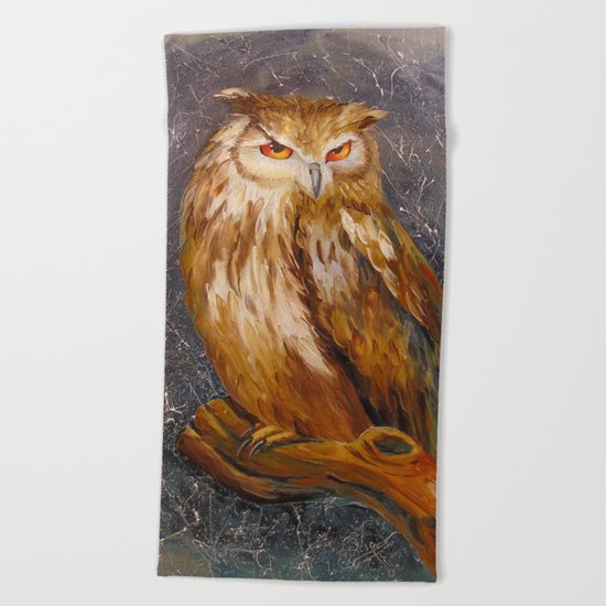 Owl Beach Towel