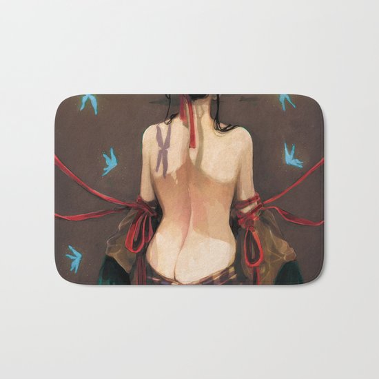Geisha de dos. Bath Mat