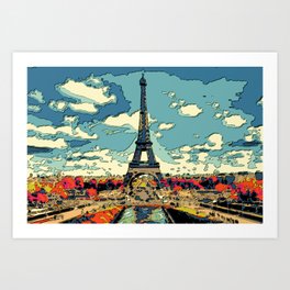 Paris city  Art Print