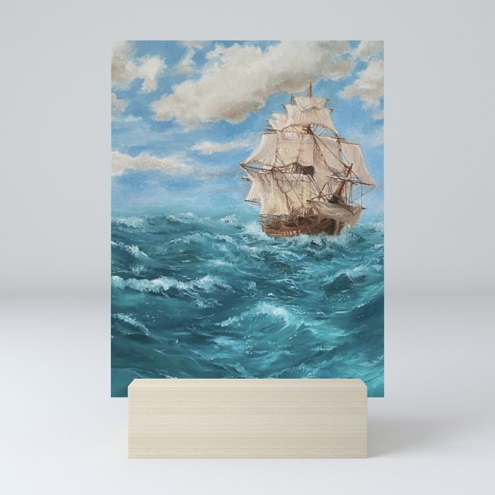 Sailing the Emerald Seas Mini Art Print