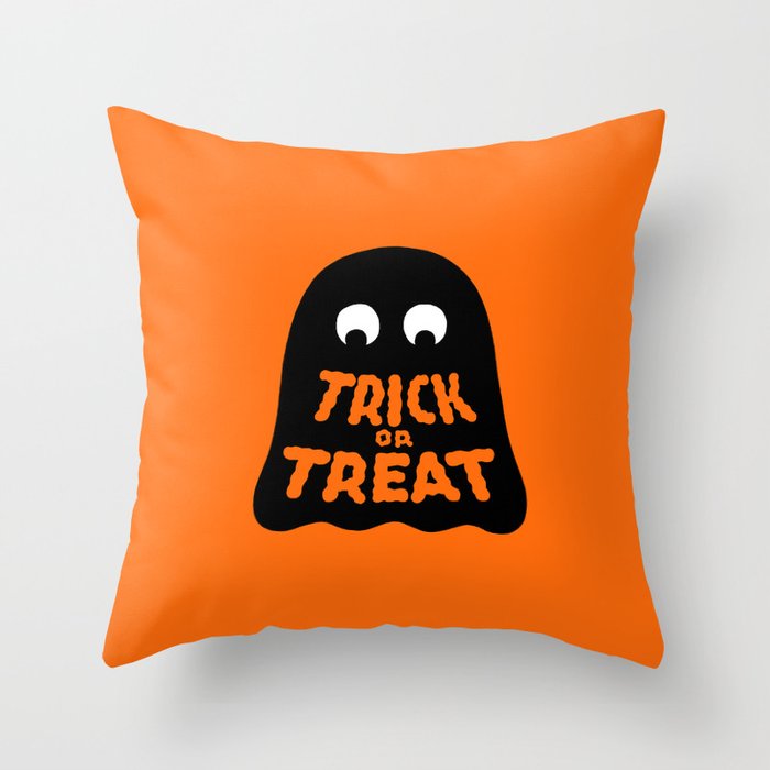 Trick Or Treat Ghost Throw Pillow By Renebarth Society6