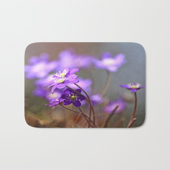 Hepatica In Spring Forest Bath Mat