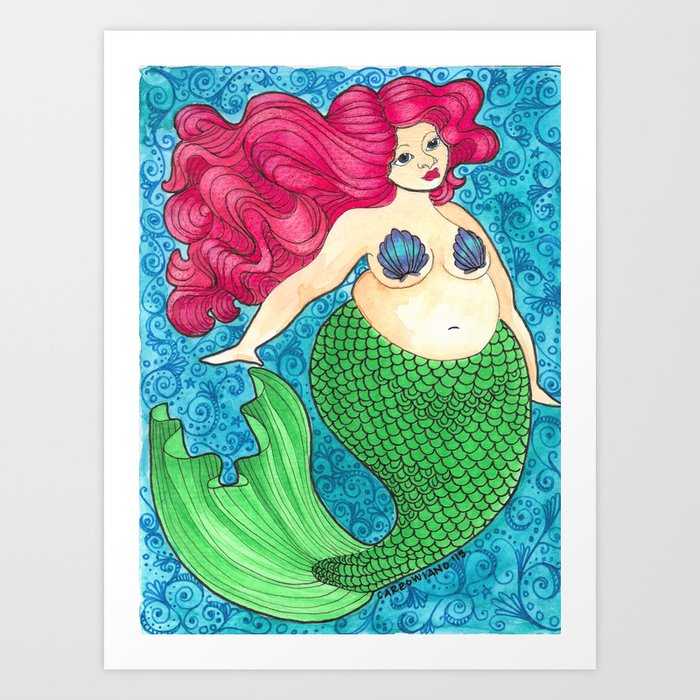 Mermaid Art Print by Jessi Corsentino | Society6