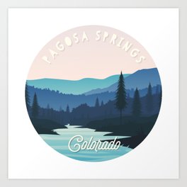 Pagosa Springs, Colorado Mountains Landscape Art Print