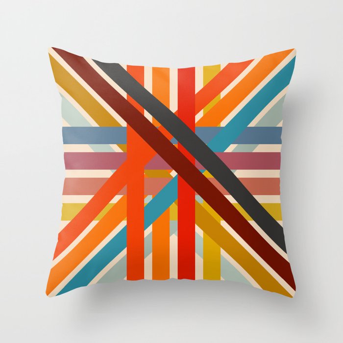 Sutugius - Colorful Abstract Art Throw Pillow