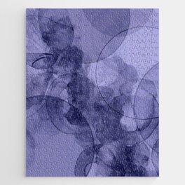 Very Peri Abstract Ink Art Jigsaw Puzzle
