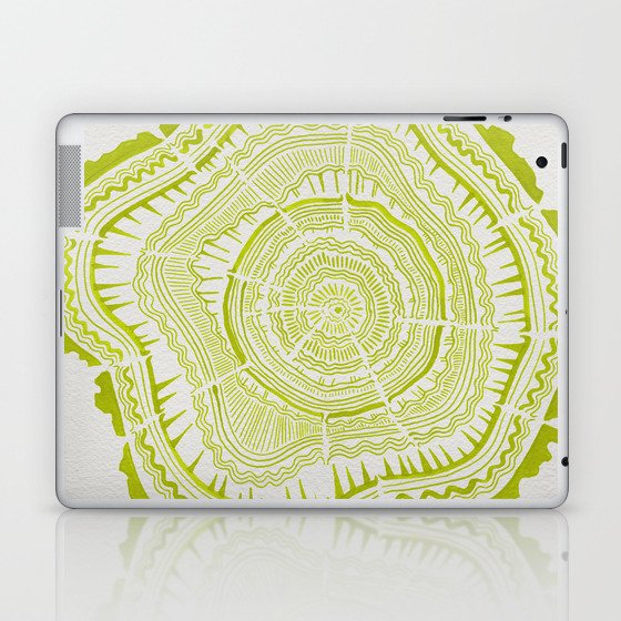 Lime Tree Rings Laptop & iPad Skin