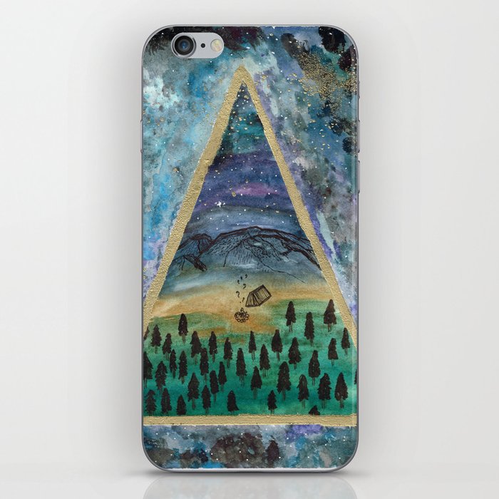 camping mountain galaxy dreamscape iPhone Skin