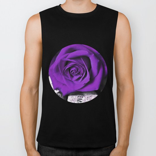 Cork with Purple Rose Biker Tank