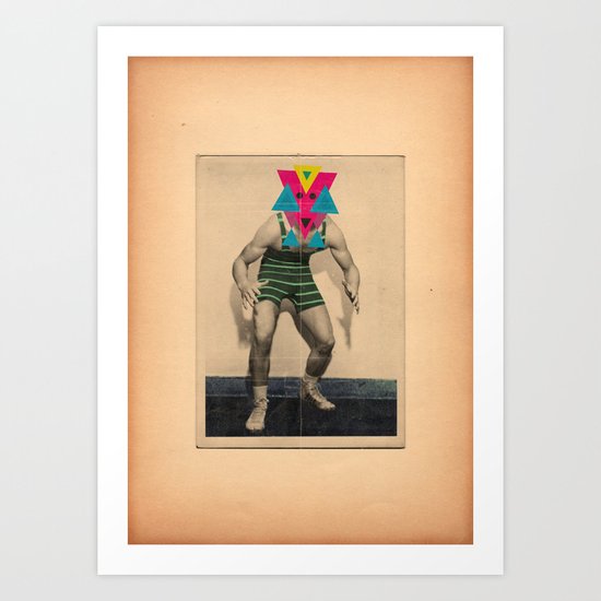 Il lottatore di altri tempi Art Print