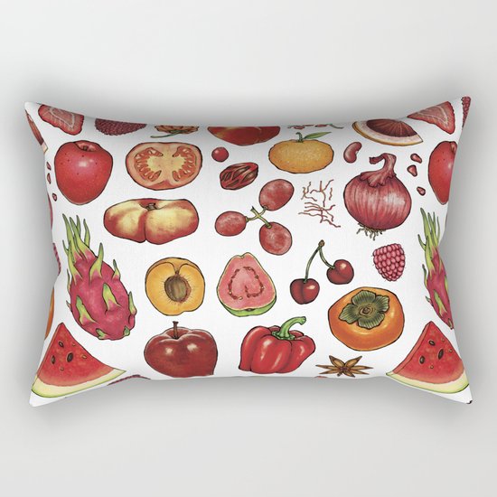 Red Food Rectangular Pillow