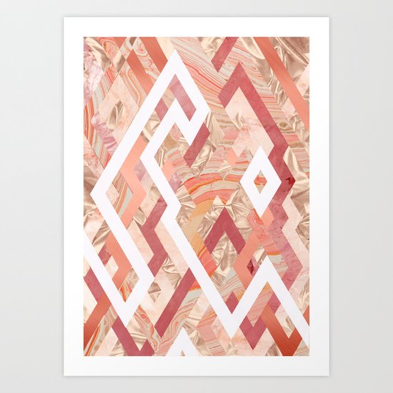 Pink Geometrics Art Print
