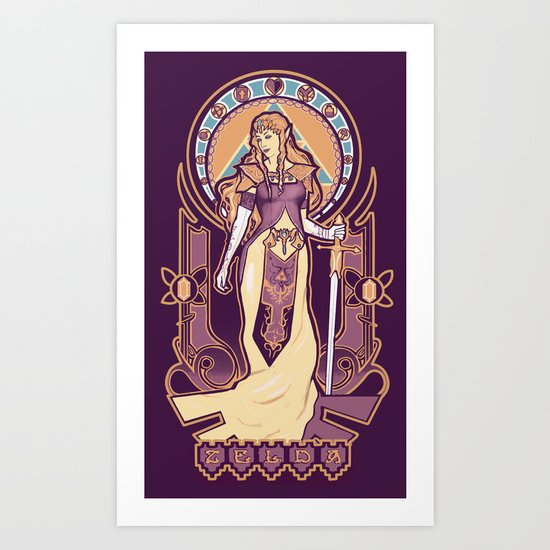 Zelda Nouveau Art Print