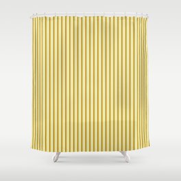 [ Thumbnail: Pale Goldenrod & Dark Goldenrod Colored Stripes Pattern Shower Curtain ]