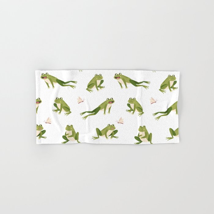 Frogs Pattern Hand & Bath Towel
