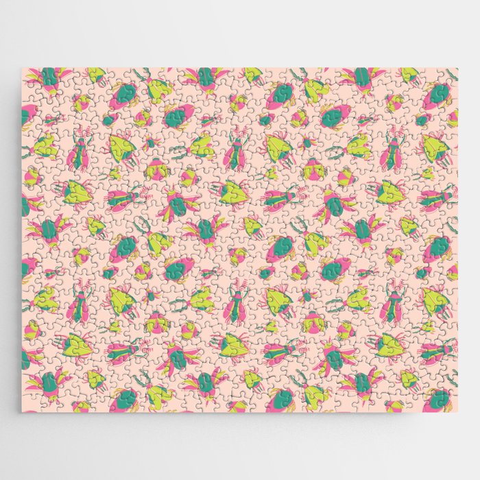 Fluro Bugs Repeat Jigsaw Puzzle