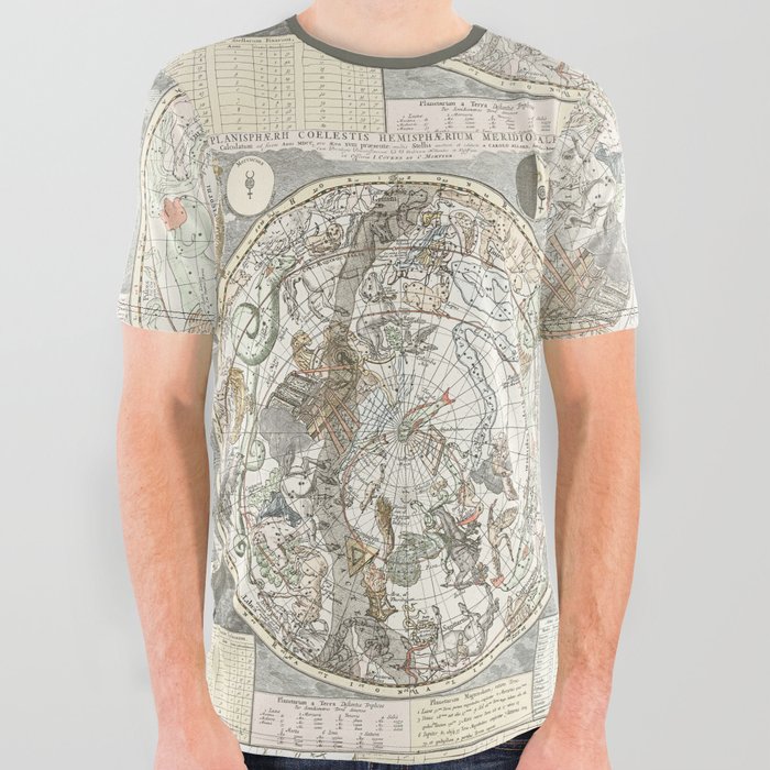 Star map of the Southern Starry Sky All Over Graphic Tee