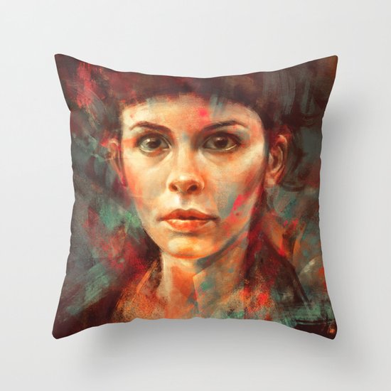 She was always a lonely child. Throw Pillow