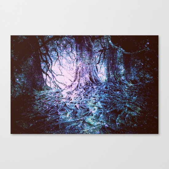 The Wishing Tree : Aqua Lavender Canvas Print