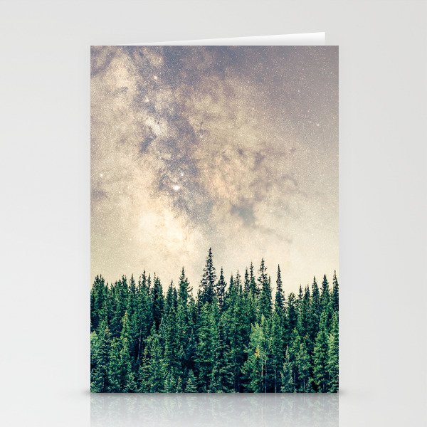Forest Night Sky Stationery Cards
