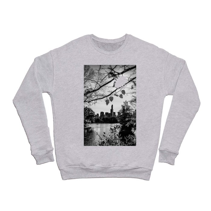 Autumn Fall in Central Park in New York City black and white Crewneck Sweatshirt