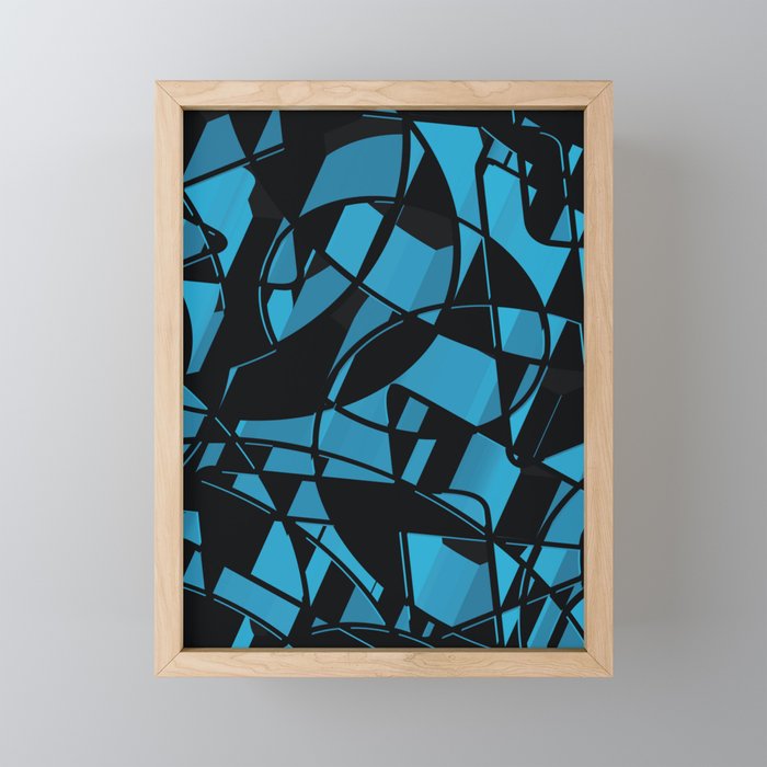 3d Abstract Futuristic Background X 012 Framed Mini Art Print By Creativebd