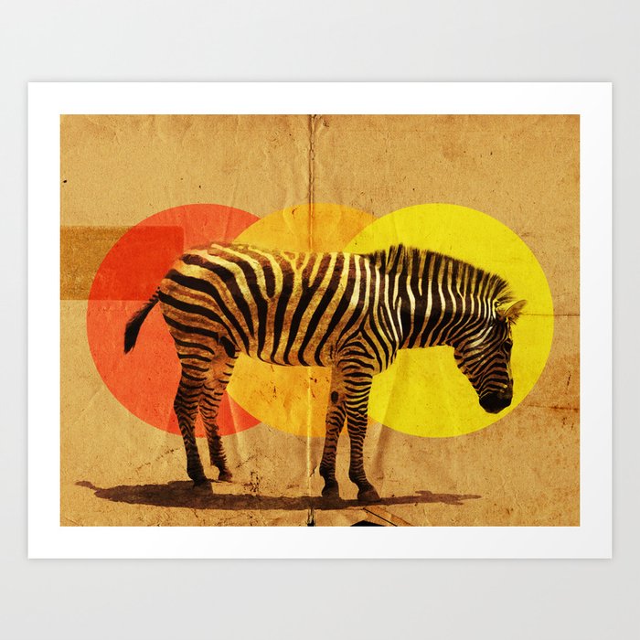 Zebra Card Art Print