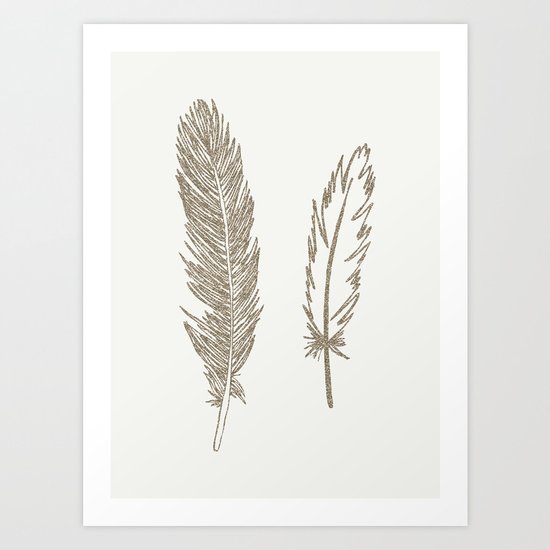 Luxe Feathers Art Print