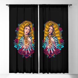 Our Lady Of Guadalupe Illustration Blackout Curtain