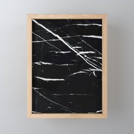Black & White Marble Framed Mini Art Print