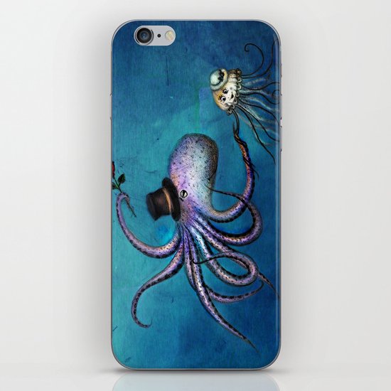 Underwater Love // octopus jellyfish iPhone & iPod Skin