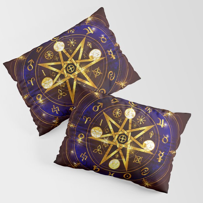 Magical Horoscope witchcraft pentagram Pillow Sham