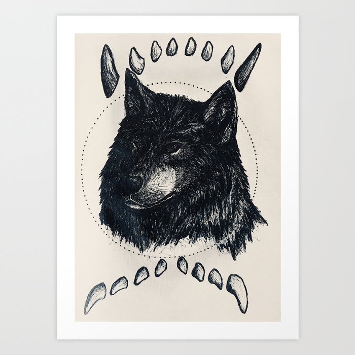 Wolf Art Print by Blake Waldorf Society6
