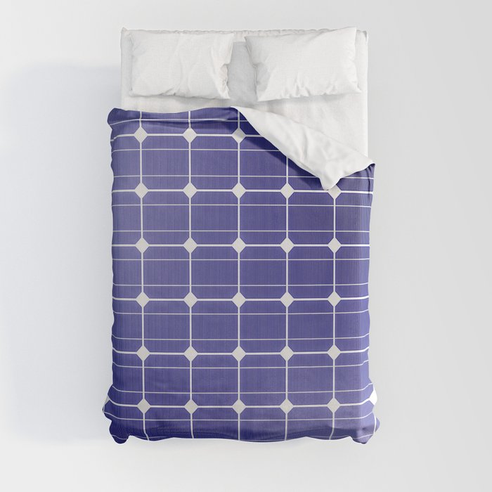In charge / 3D render of solar panel texture Duvet Cover