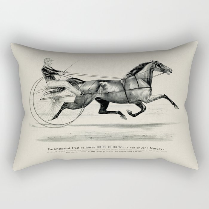 Horse Racing Rectangular Pillow