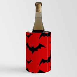 Halloween Bats Red & Black Wine Chiller