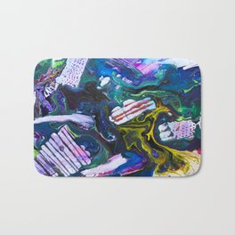 Colorful Abstract Pour Bath Mat