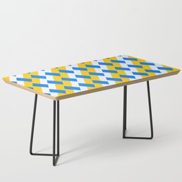 Patterns Abstract Blue Yellow White Coffee Table