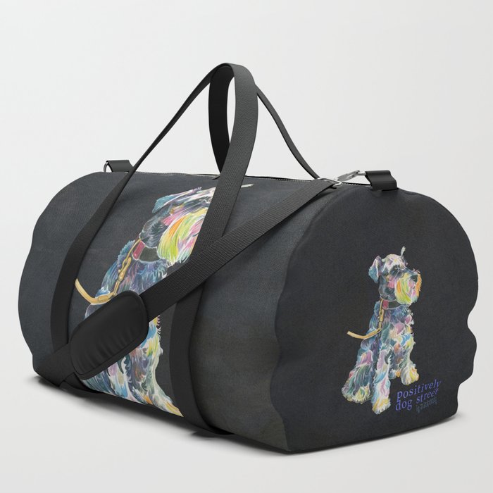 Miniature Schnauzer Duffle Bag by John Wendy Society6